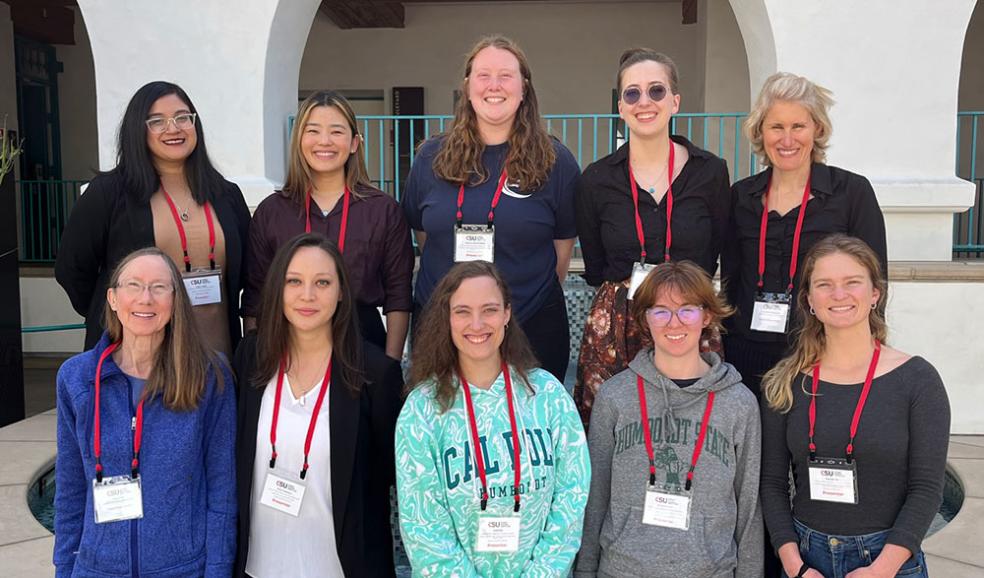 Left to right, back row: Giselle Urquijo, Skye Choi, Rebecca Reibel, Claire Rogers, Tamara Barriquand. Left to right, front: Susan Brater, Kana Voelckers, Katie Hoy, Emma Modrick, Hannah Joss
