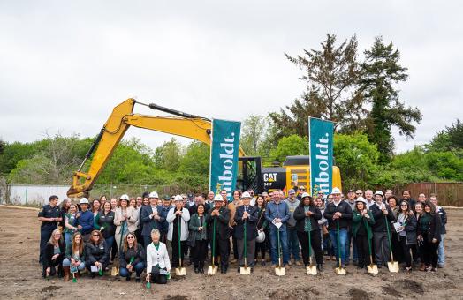 The groundbreaking ceremony for the Student Housing Project, a residence hall complex that will house nearly 1,000 students. 
