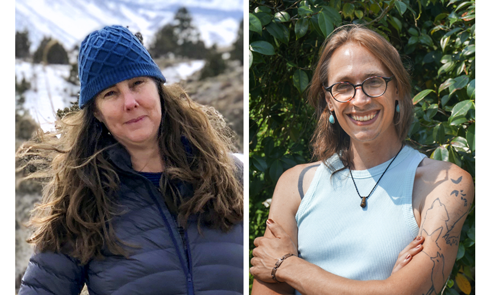 Side by side headshots of High Country News editor- in- chief Jennifer Sahn andaward-winning journalist B. ‘Toastie’ Oaster.