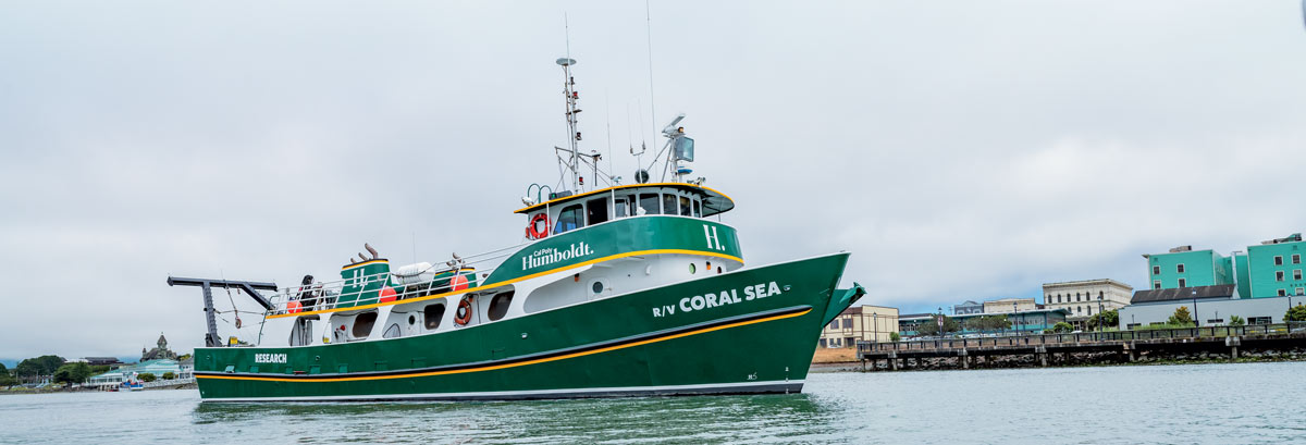 The Coal Sea boar on the water in Humboldt Bay