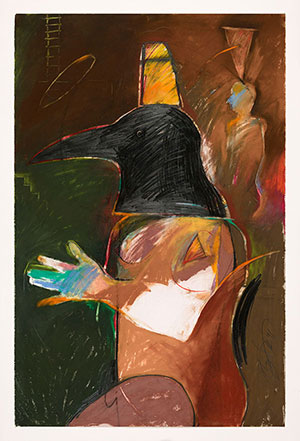 Crow’s Side of the Tale, 1991. Pastel, graphite on paper. On loan from Froelick Gallery