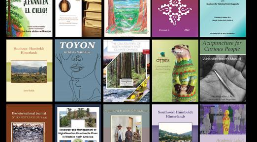 A selection of this year's book covers from the Cal Poly Humboldt Press.