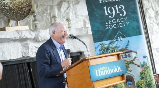 Photo of Dr. Peter Lehman speaking at the 1913 Legacy Luncheon on March 2, 2023