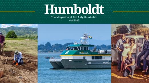 A photo collage of three pictures including (from left to right) anthropologists excavating the hills of North Macedonia, the R/V North Wind out at sea, and a group photo of the Maple Hall alumni group that have shared 50 years of friendship.