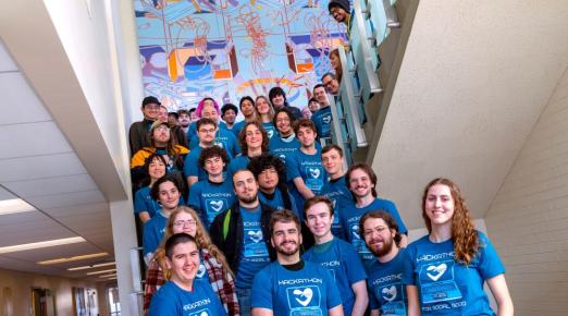 A group photo of the Computer Science Club during the 2025 Hackathon.