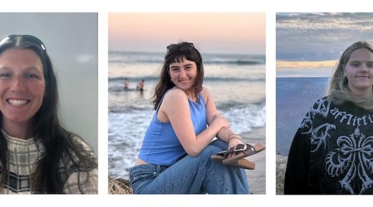 From left to right: Royce Ankel, Catherine Maloney, and Angie Vales