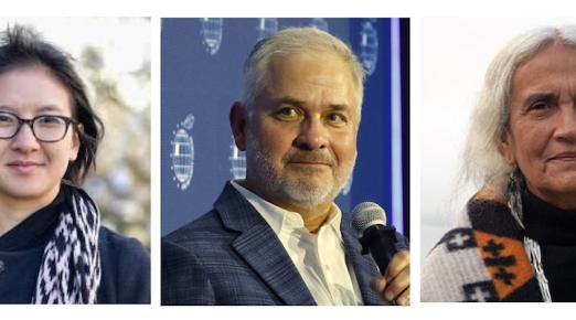 From left to right: Anita Say Chan, Roberto J. González, and Judge Abby Abinanti