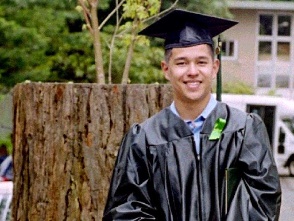 Braden Hogan Braden Hogan in his cap and gown at his HSU graduation.