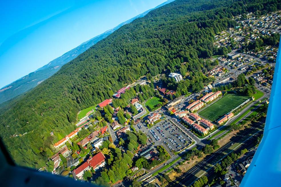 aerial campus photo
