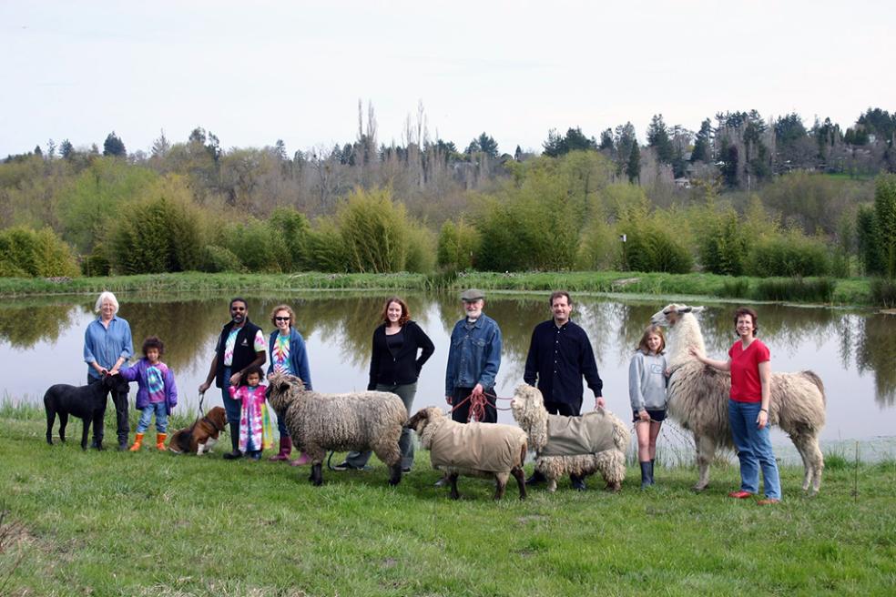 Joan (left) and Joel (center) Woodhull at Singing Frogs Farm, an organic farm they established in Sebastopol. Joan (left) and Joel (center) Woodhull at Singing Frogs Farm, an organic farm they established in Sebastopol.