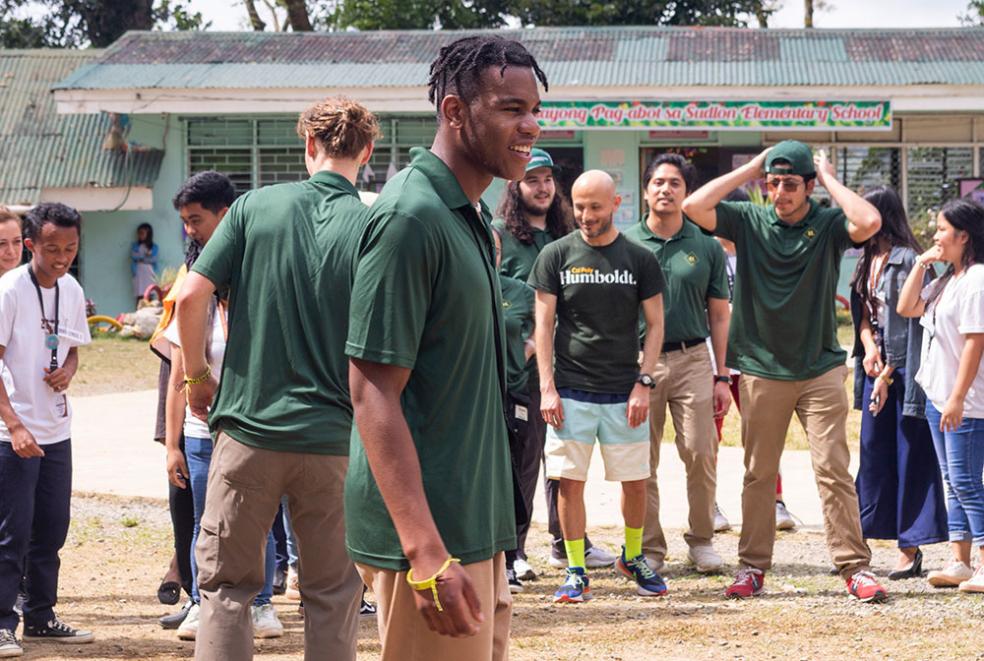 Sudlon and Humboldt students played traditional schoolyard games, including Patintero.