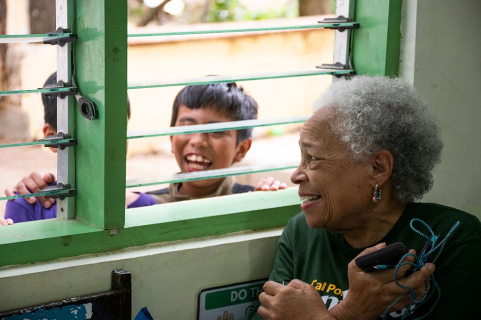 Humboldt students also interacted with students from the nearby elementary school. Photo by Juan G Guerrero.