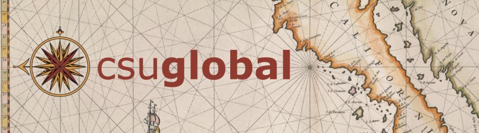 The csuglobal logo is inspired by a compass on a map from 1666. However, the logo intentionally points west, “away from the dominance of the north and towards both the place and ideal of California,” according to Holmes. Photo courtesy of Alison Holmes.