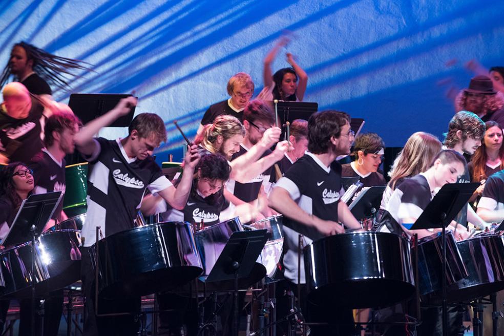 The Calypso Band performs in Fulkerson Recital Hall