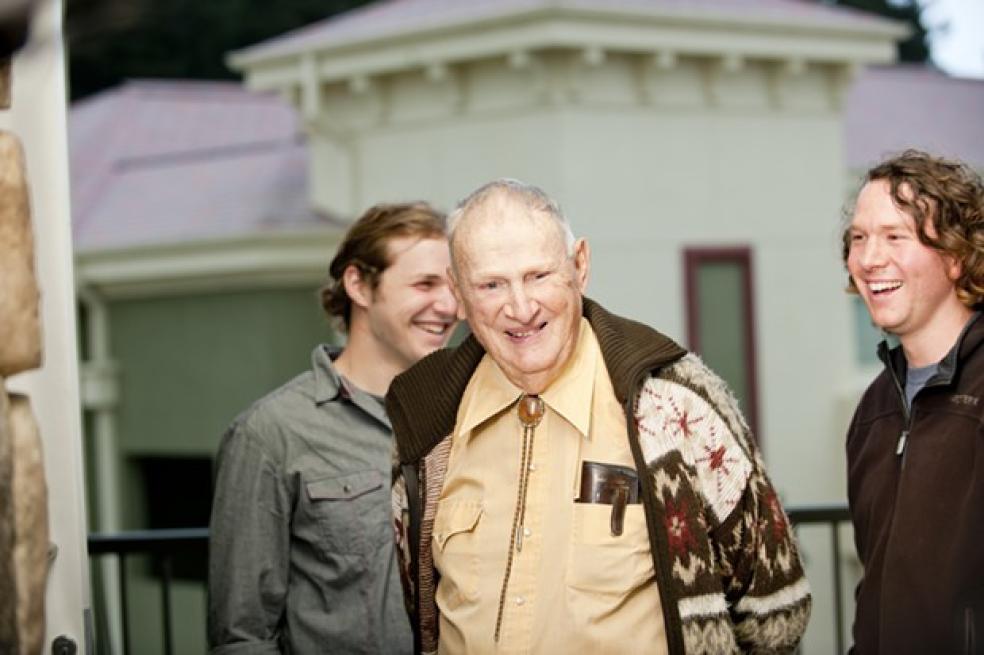 A photo of Stanley Harris at a scholarship reception at Humboldt State University