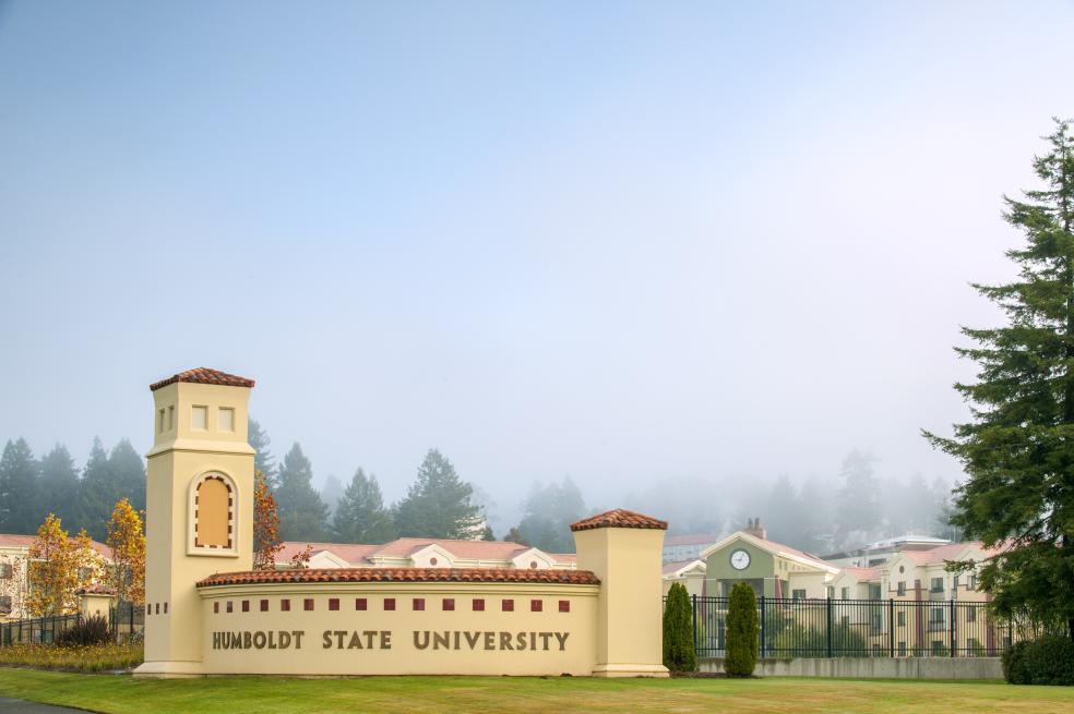 Photo of the South West entrance to Humboldt State.