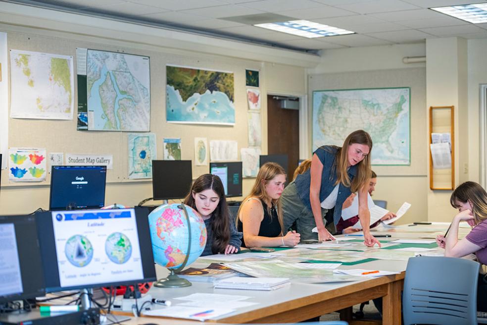 The Geospatial Science lab was improved with new computers and an accessible workstation, increasing lab space from 18 to 21 students.