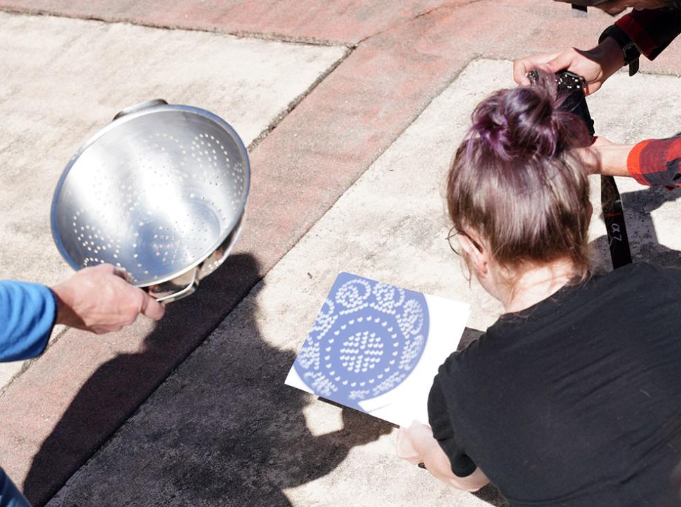 Household objects made for artistic displays of the eclipse.