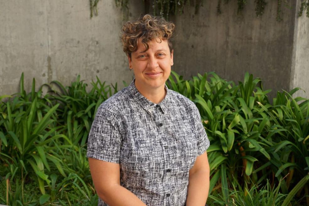 A photo of alum Jess Whatcott, a Women&#039;s Studies Professor at San Diego State University. 