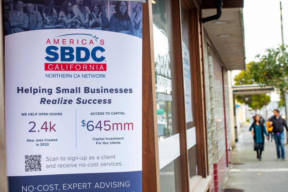 A photo of the front of the NorCal SBDC in Old Town, Eureka. 