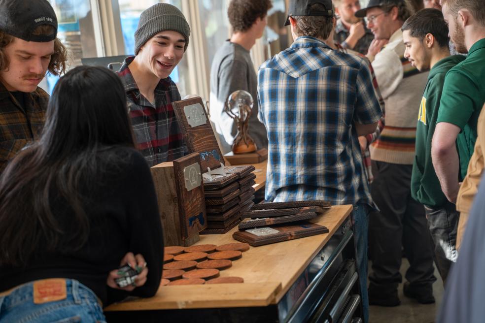 Students presented their final designs on Dec. 19 in the Swetman makerspace.