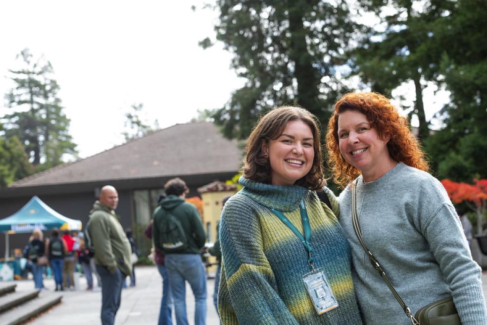 A photo of a prospective student visiting campus during Fall Preview 2024.