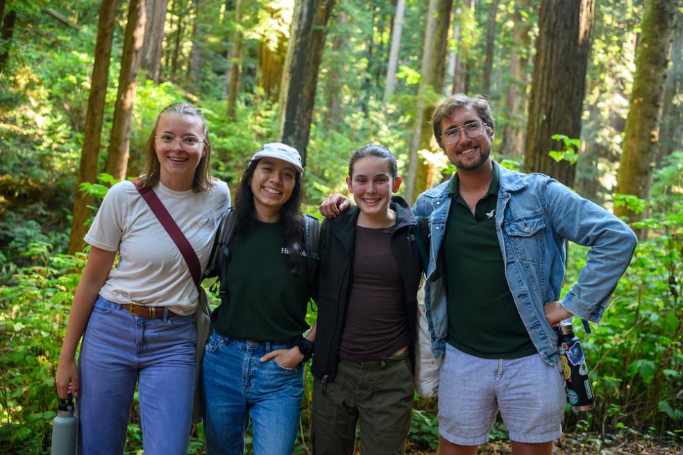 From funk to forests, Lumberjack Weekend capped off with a peaceful hike through the redwoods, complete with breakfast from Los Bagels and the community of Cal Poly Humboldt students, alumni, and friends and family.