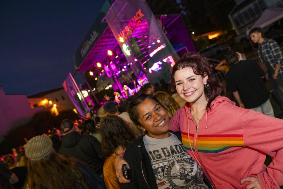 Students, alumni, families and community members attended Saturday’s campus-based Block Party. George Clinton headlines a night of music, dancing, and school spirit at the Lumberjack Weekend Block Party.