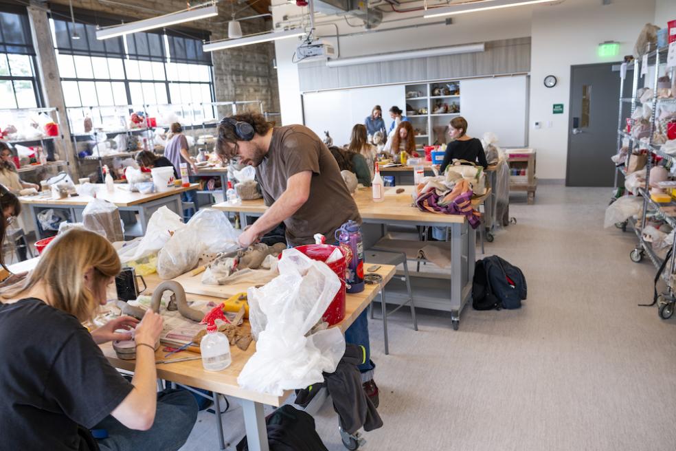 Reopened this fall after a major renovation, Jenkins Hall now hosts the Ceramics and Sculpture programs, where students are actively using the updated studio spaces.