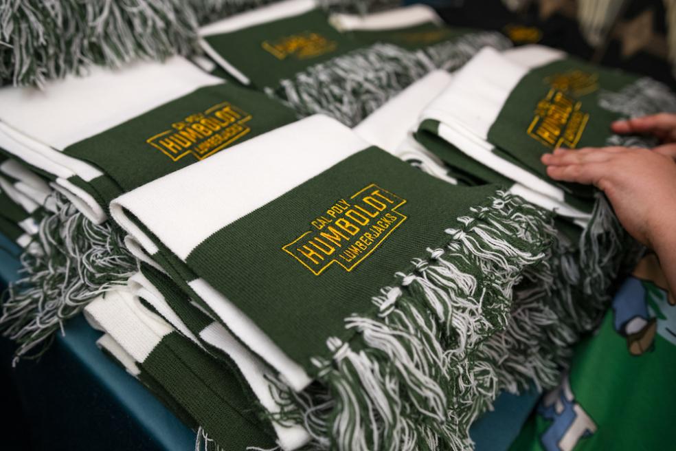 Attendees celebrated the University's fourth anniversary as a polytech on Cal Poly Humboldt Day on Monday, Jan. 26. The free event included performances by student and staff-led bands, and attendees received a Cal Poly Humboldt scarf and a Dick Taylor x Cal Poly Humboldt chocolate bar.