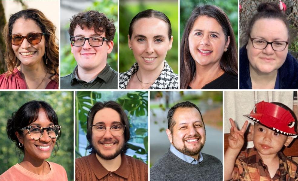 A collage of photos of Staff Recognition Award recipients. 