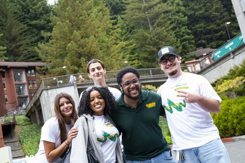 Students and their families arrived on campus for Move-in Day, where volunteers—including Cal Poly Humboldt President Richard Carvajal and student athletes—helped them moved their belongings into their new student residences.