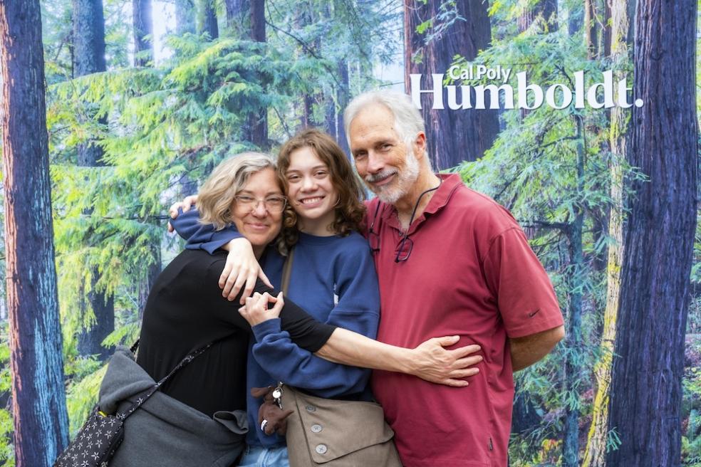 Students and their families arrived on campus for Move-in Day, where volunteers—including Cal Poly Humboldt President Richard Carvajal and student athletes—helped them moved their belongings into their new student residences.