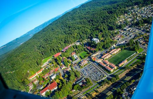 aerial campus photo