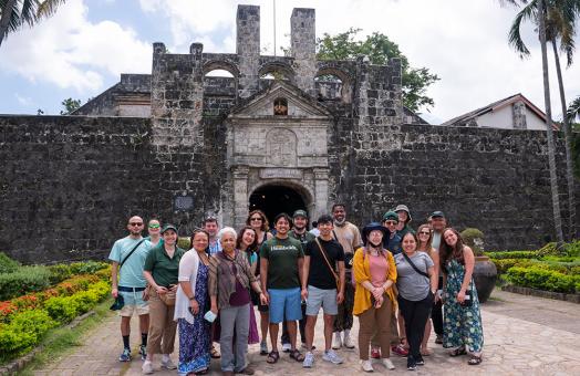 In addition to their service days, students—pictured here at El Fuerte de San Pedro—also participated in cultural excursions to Basilica del Santo Niño, Magellan's Cross, Mactan Shrine, Cebu Taoist Temple, Yap-San Diego Ancestral House, and Heritage of Cebu Monument.