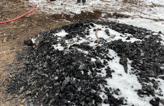 Biochar being applied in the field. Biochar can hold CO2 in soil for hundreds of years, keeping it out of the atmosphere. 