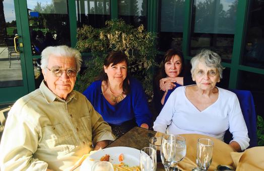 A photo of the Welsh family. From left to right: James F. Welsh, Suzanne Welsh Kathleen Welsh, Maureen Welsh.