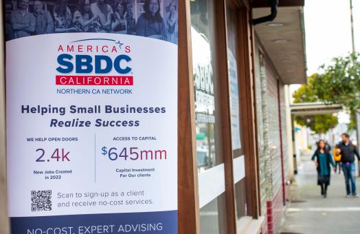 A photo of the front of the NorCal SBDC in Old Town, Eureka. 