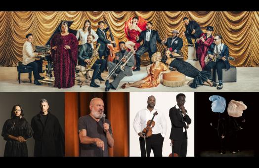 A collage of performers for Cal Poly Humboldt Presents