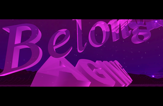 new media art with terms "belonging" and "aging" visable 