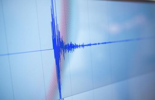 A photo of the campus seismograph that captured the 7.0 magnitude earthquake on Dec. 5.