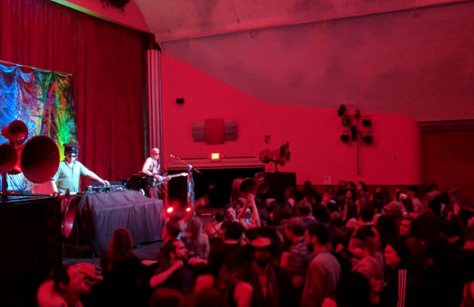 A photo of a performance at the Arcata Theatre Lounge. 