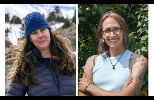 Side by side headshots of High Country News editor- in- chief Jennifer Sahn andaward-winning journalist B. ‘Toastie’ Oaster.