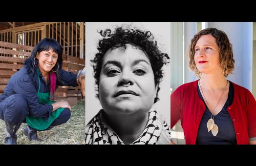 A collage photo of CDOR 2025 featured speakers: Robyn Magalit Rodriguez, Adrienne Maree Brown, Micha Cárdenas. 