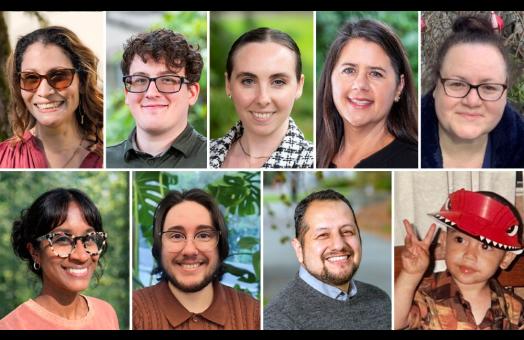 A collage of photos of Staff Recognition Award recipients. 