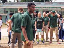 Sudlon and Humboldt students played traditional schoolyard games, including Patintero.