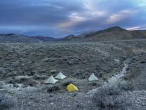 Students pitched tents for a night. Photo by Geneviève Marchand.