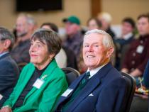 Dr. McCrone and his wife, Judith, supported the work of graduate students, promising faculty, and academic departments, helping to establish the McCrone Promising Faculty Scholars Award and the Alistair and Judith McCrone Graduate Fellowship.