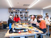Improvements for makerspace in the Natural Resources building included new lighting, paint, electrical upgrades, and furniture to accommodate 3D printers, vacuum formers, and soldering stations.