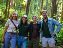From funk to forests, Lumberjack Weekend capped off with a peaceful hike through the redwoods, complete with breakfast from Los Bagels and the community of Cal Poly Humboldt students, alumni, and friends and family.
